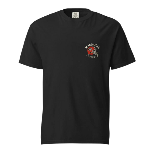 Magnolia Cotton Co. Georgia Football Helmet Tee – Multiple Colors Comfort Colors Tee MagnoliaCottonCo. T-shirt  MagnoliaCottonCo.