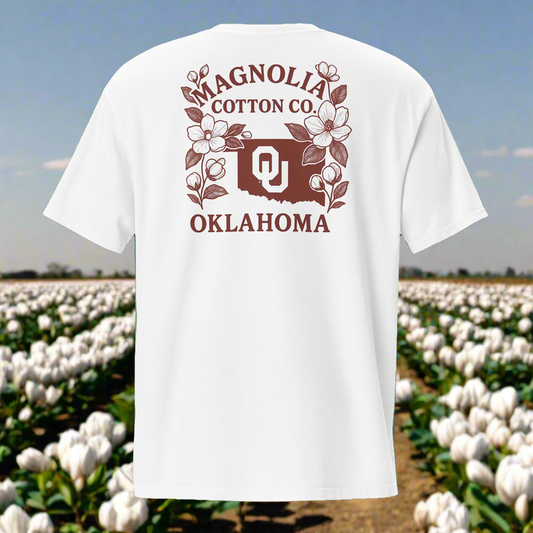 Magnolia Cotton Co. “Sooner Roots” Pocket Tee – Oklahoma Edition