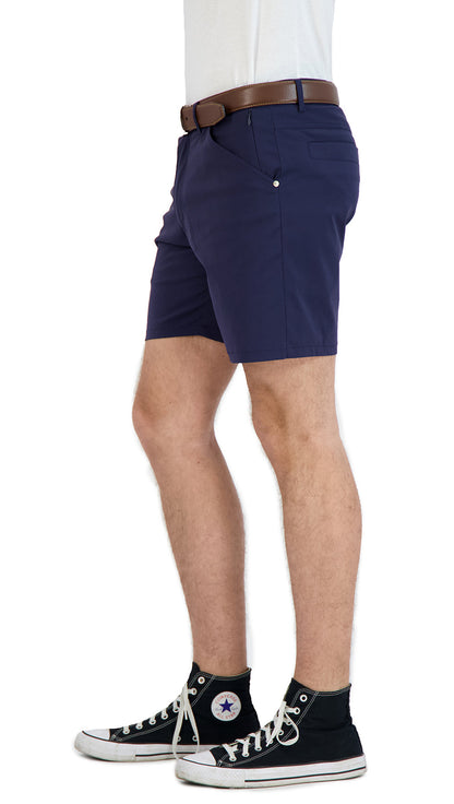 Everyday Stretch Shorts with a Comfortable Built-In Liner- Business Casual Style- Navy