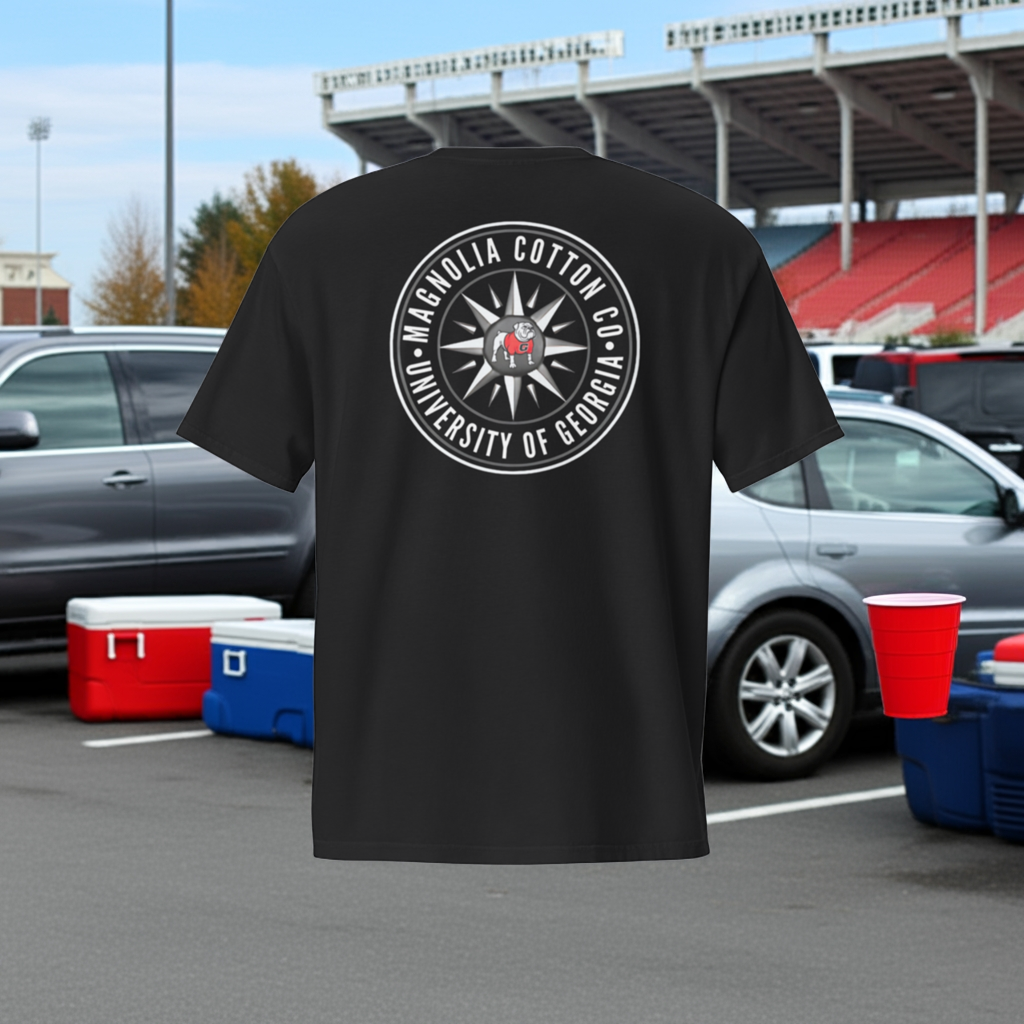 All Roads Lead to UGA Pocket Tee – Magnolia Cotton Co. T-shirt in Bulldog Black